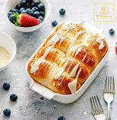 Wilmax Auflaufform mit Griffen 23 cm Porzellan backofenfest WL-997018/1C